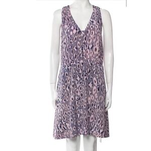 Rebecca Taylor Purple Leopard Print Dress